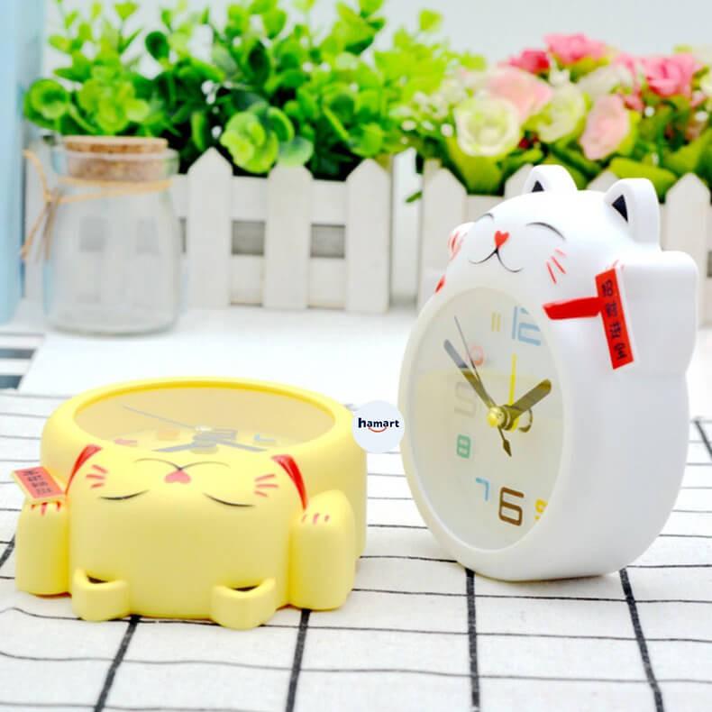 Đồng Hồ Báo Thức Mèo Thần Tài