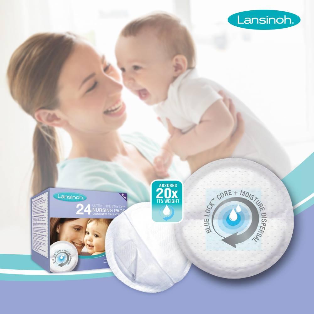 Tấm lót thấm sữa Lansinoh (60 miếng/hộp) - HSD: 11/2023