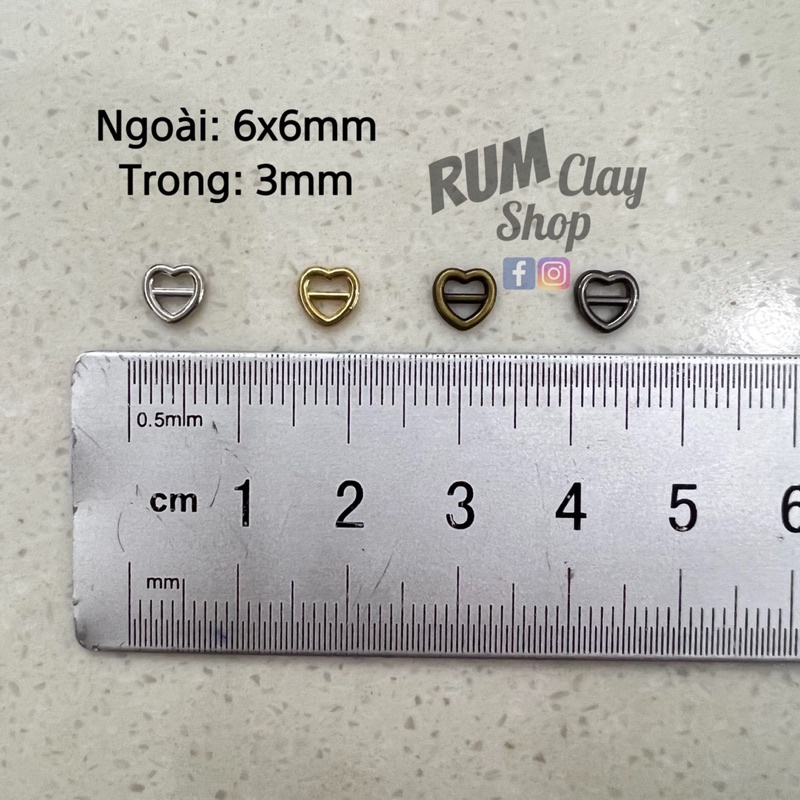 Khoá Hình Trái Tim 3mm Mini cho Obitsu, Bjd, Búp bê