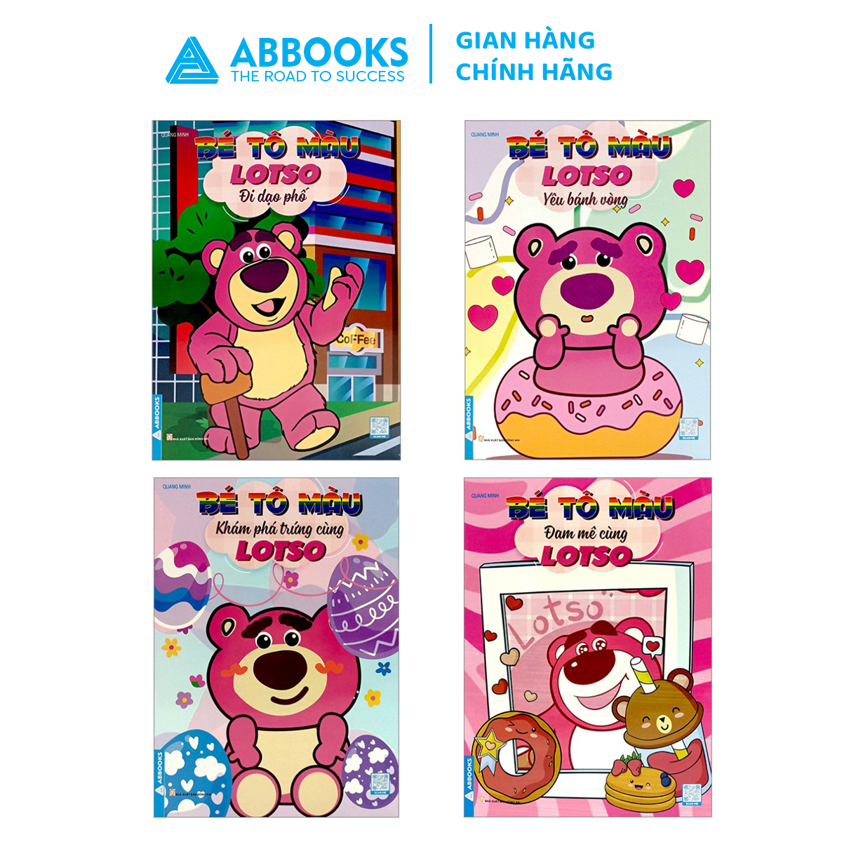 Sách - Bé Tô Màu - Gấu Lotso - Bộ 4 Cuốn
