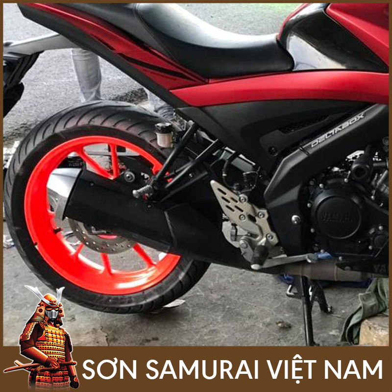 Chai sơn màu đỏ huỳnh quang 57 sơn samurai