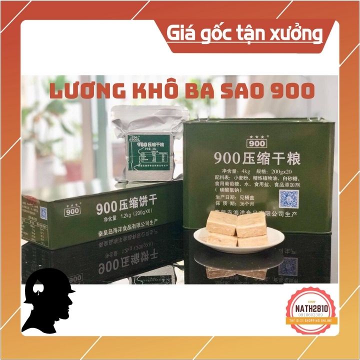 Thùng Sắt 4kg Lương Khô Tàu HSD 36 tháng
