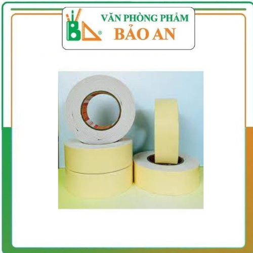 Băng dính xốp vàng 2 mặt bản 2cm giá xưởng