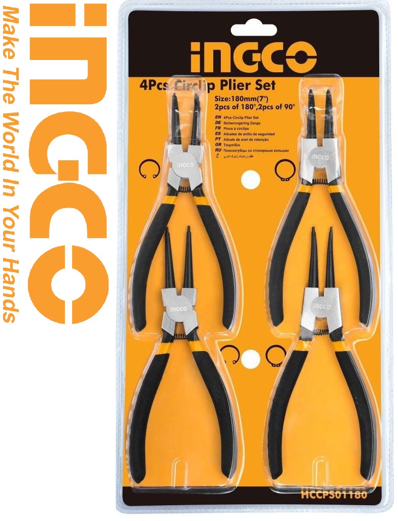 Bộ 4 kìm mở phe 7inch 180mm Total THT114041 Ingco HCCPS01180 THTJ214042