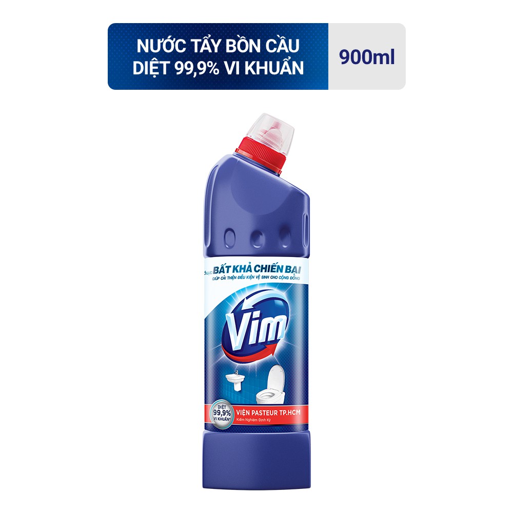 Nước Tẩy Bồn Cầu Vim Diệt Khuẩn (880ml) - Xanh Biển