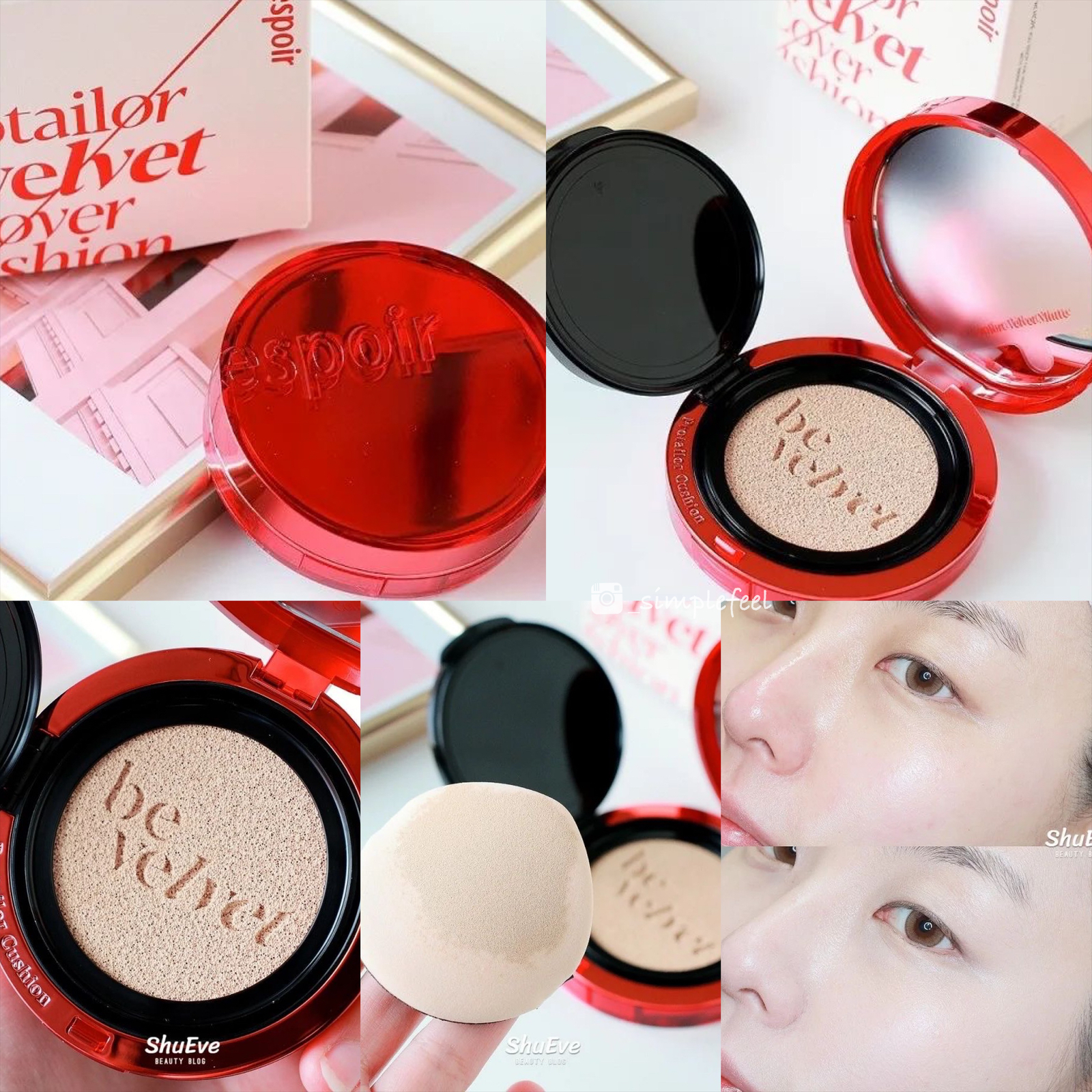 Phấn Nước Espoir Pro Tailor Be Velvet Cushion SPF34 PA++ (Kèm Lõi)