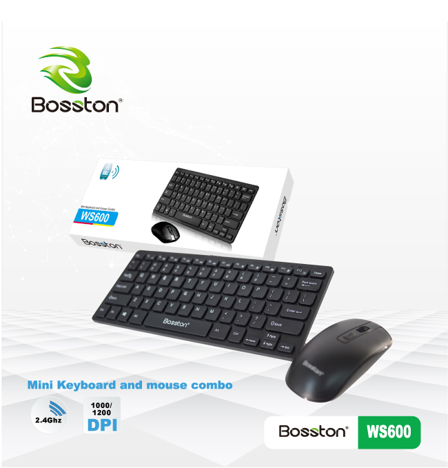 COMBO PHÍM CHUỘT KHÔNG DÂY MINI BOSSTON WS600