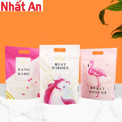 Túi zip đựng bánh kẹo có 3 mẫu trong 1 xấp 10 cái