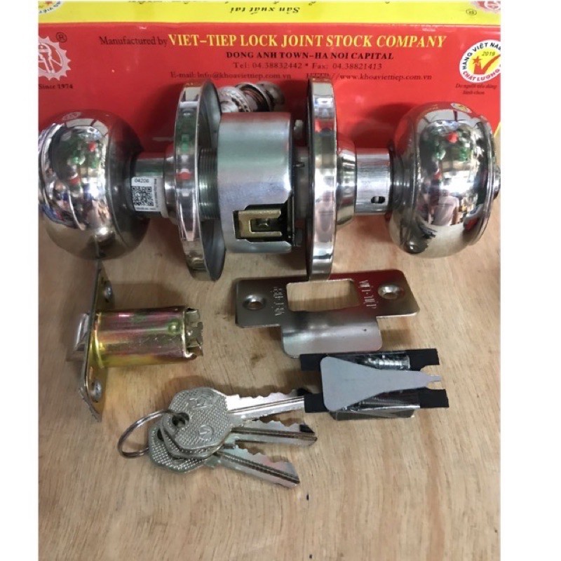 Khoá Tay Nắm Tròn ( Khoá Đấm ) Việt Tiệp Hộp Vuông Xả Kho Hàng Tồn