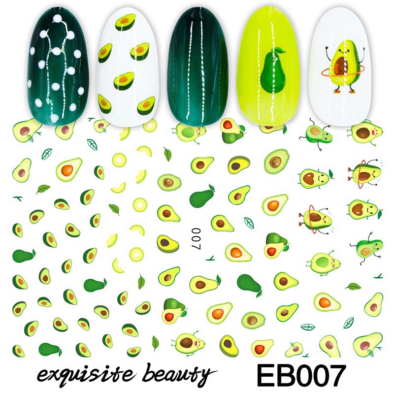 STICKER DÁN MÓNG QUẢ BƠ