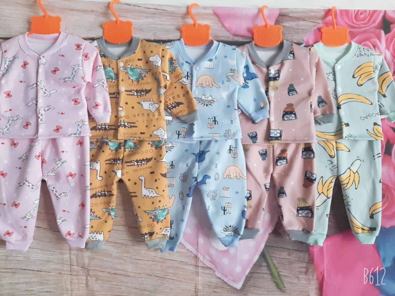 Sét 5 bộ nỉ lông cai cúc giữa cho bé (bé trai và bé gái )  (KÈM QUÀ TẶNG)