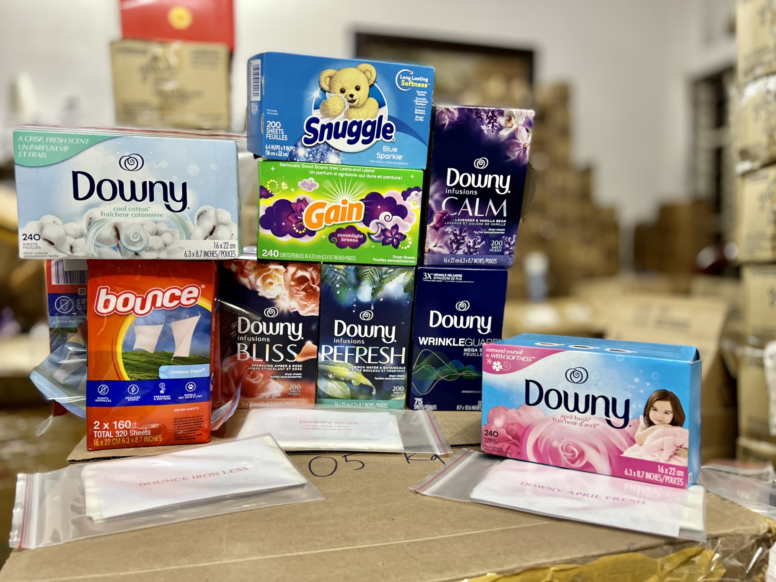 [Hàng Mỹ] Tách Lẻ combo giấy thơm Downy / Bounce / Gain / Snuggle (set 10 tờ và set 50 tờ tách lẻ)
