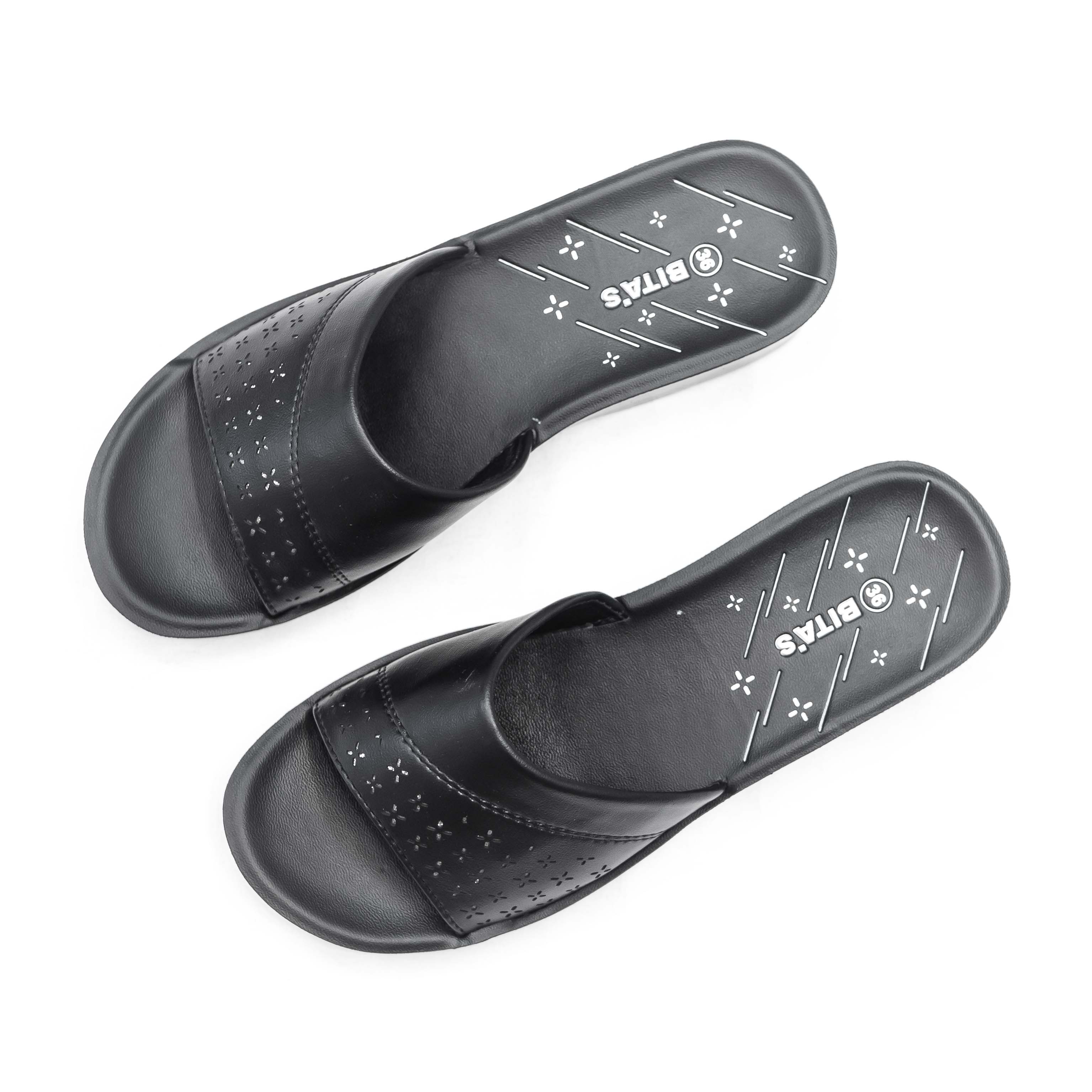 [Refund] Bita's Women's Low-Heel Sandals Dan.114 (Black + Red + Cream + Cow Gold) - Bitas