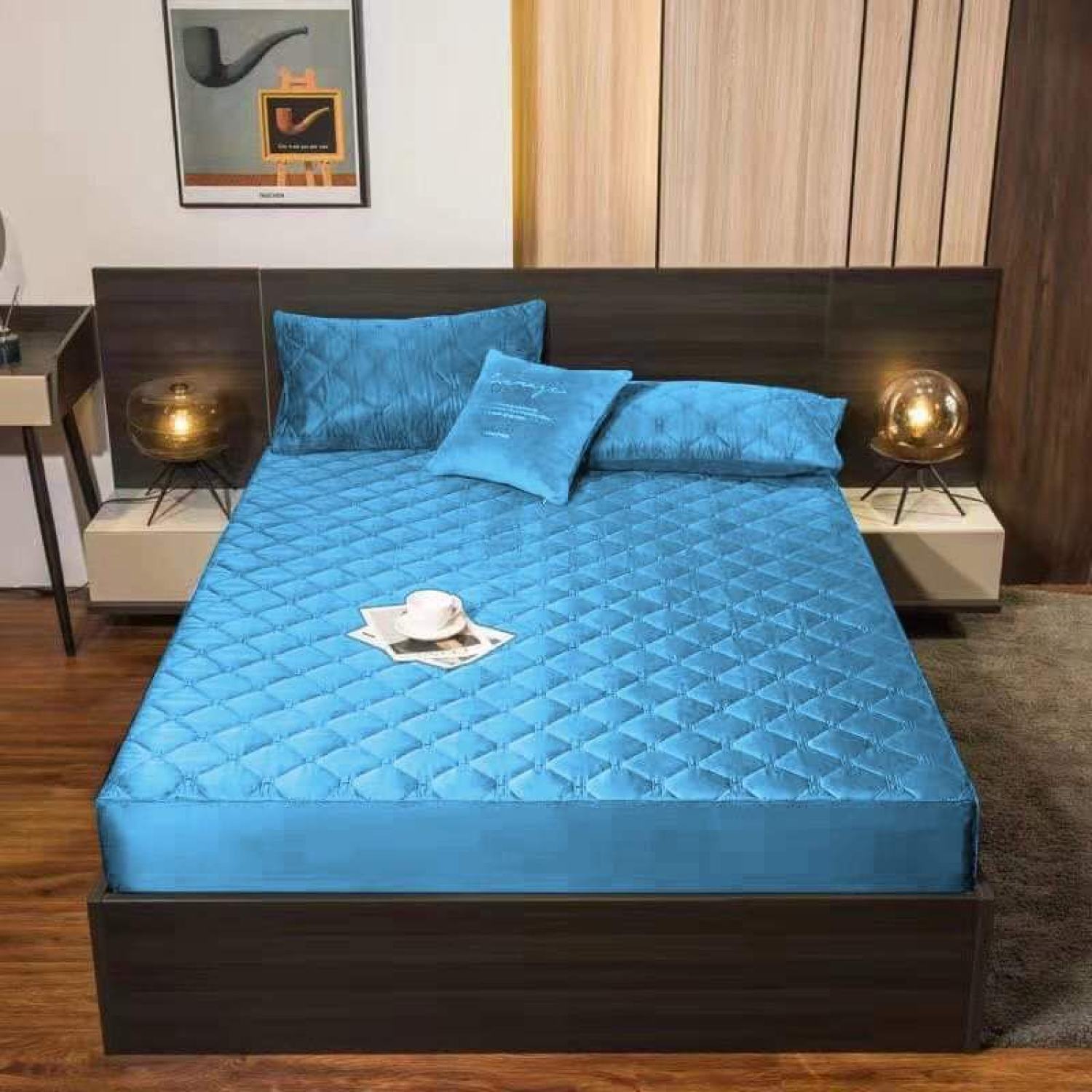 [ XẢ KHO ] GA LỤA SATEEN CAO CẤP TRẦN BÔNG 3 LỚP BO CHUN BỌC ĐỆM
