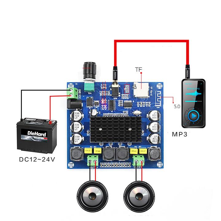 Mạch khuếch đại âm thanh  Bluetooth TPA3116 2x100W