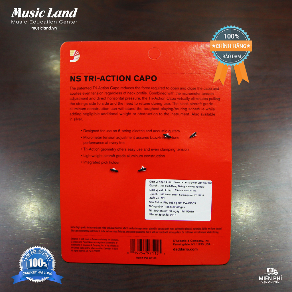 Capo Đàn Guitar - Planet Waves NS Tri-Action - Chính Hãng