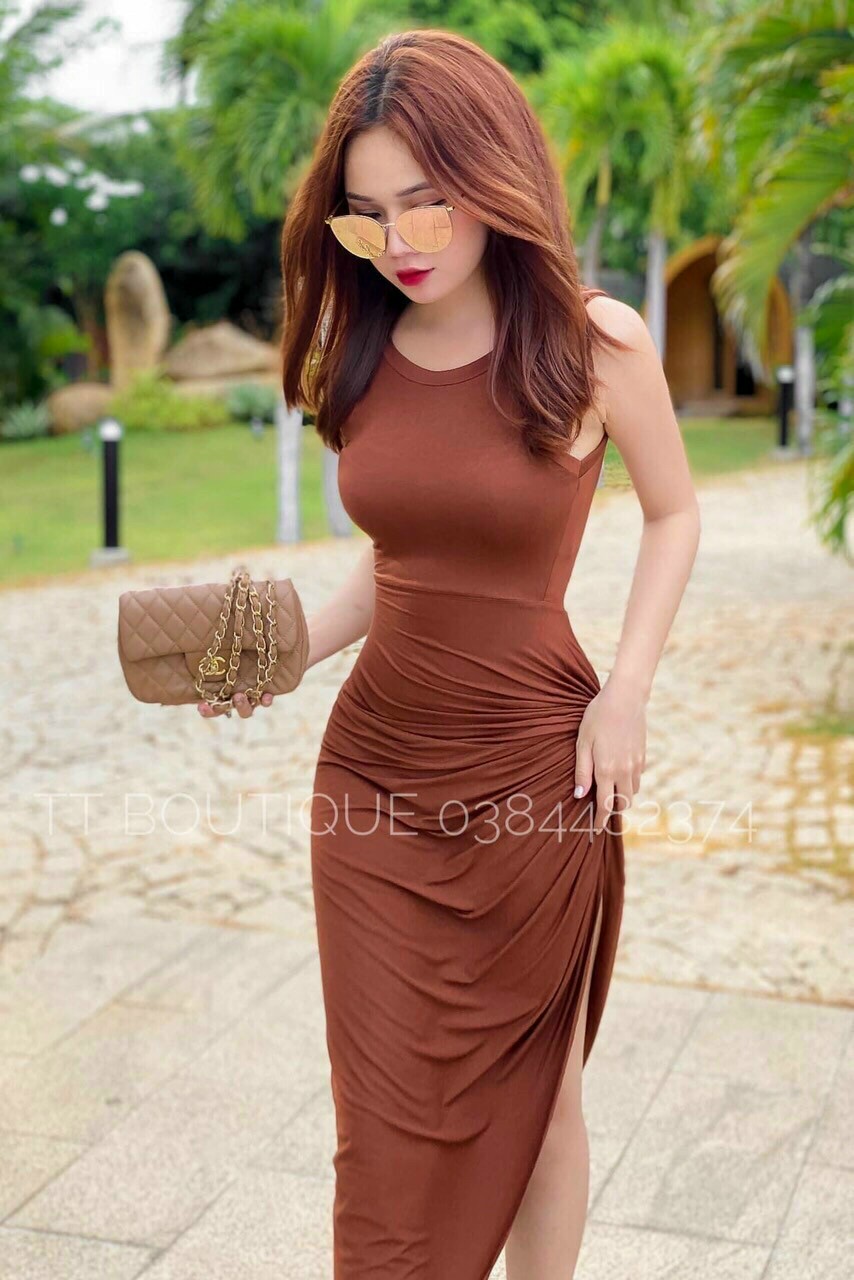 [FREESHIP MAX + HOÀN TIỀN MAX 15%] ĐẦM THUN BODY XẺ TÀ XOẮN TÙNG ( CÓ MÚT NGỰC)