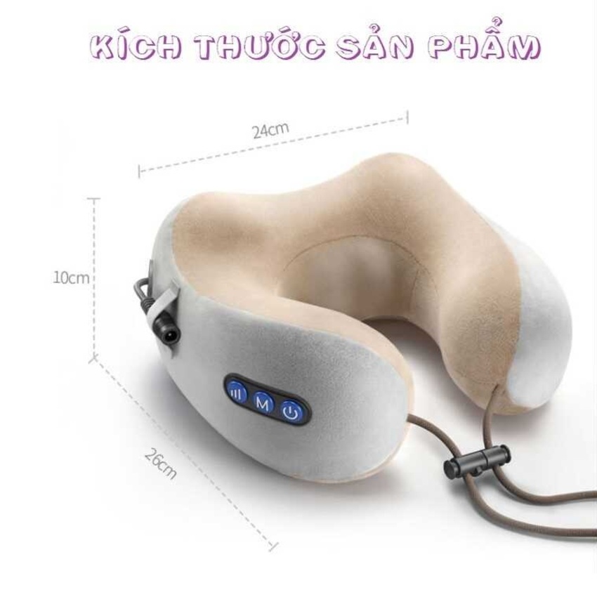 Gối Massage Cổ vai gáy hồng ngoại U-shaped chính hãng – Gối Mát Xa Cổ 3 chế độ - Máy Massage Cổ cao cấp, tiện lợi mang theo