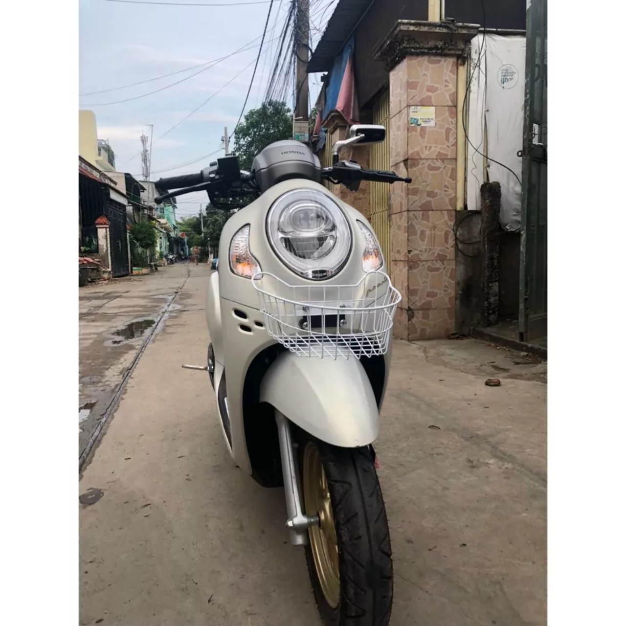 Rổ lưới thái gắn cho xe Scoopy