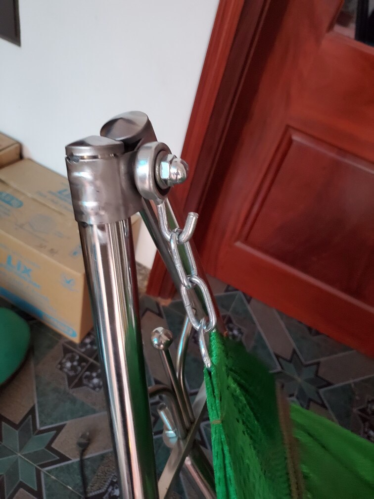 Chỉ Khung võng xếp inox thang vuông (Có ảnh thật- CHỈ KHUNG)