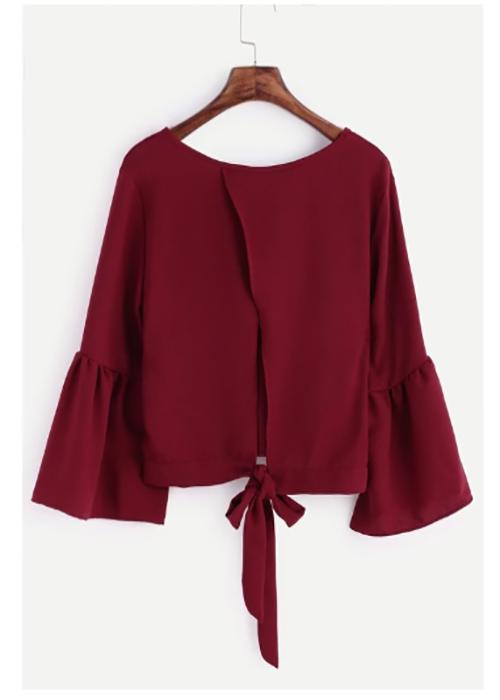 [HCM]áo kiểu ao thun nu áo kiểu nữ croptop thắt nơ tay bèo xinh đẹp