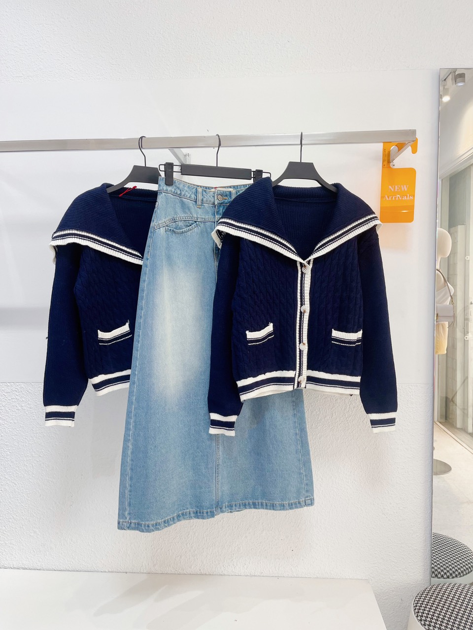 AfterBefore | Áo Cardigan cổ thuỷ thủ nhiều màu