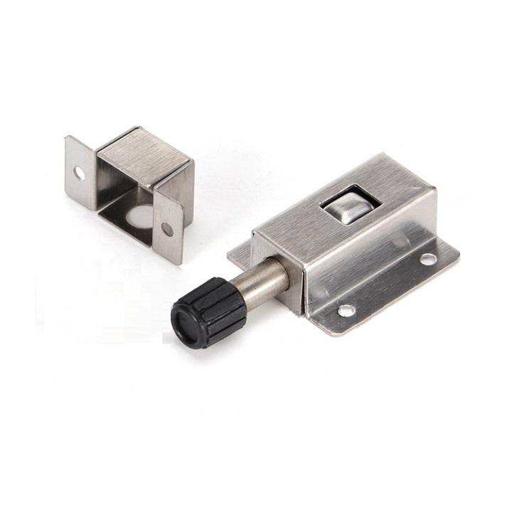 CHỐT KHÓA CỬA BẤM MỞ CỐT TRÒN THÉP KHÔNG GỈ - DIY596