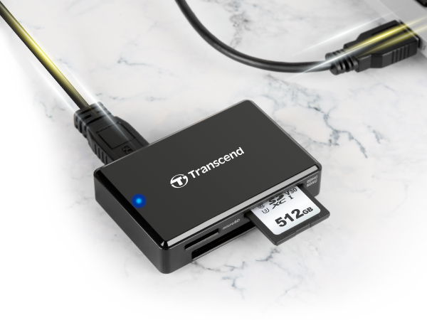 Đầu đọc thẻ nhớ USB 3.1 Transcend RDF8 (Đen) Chính Hãng