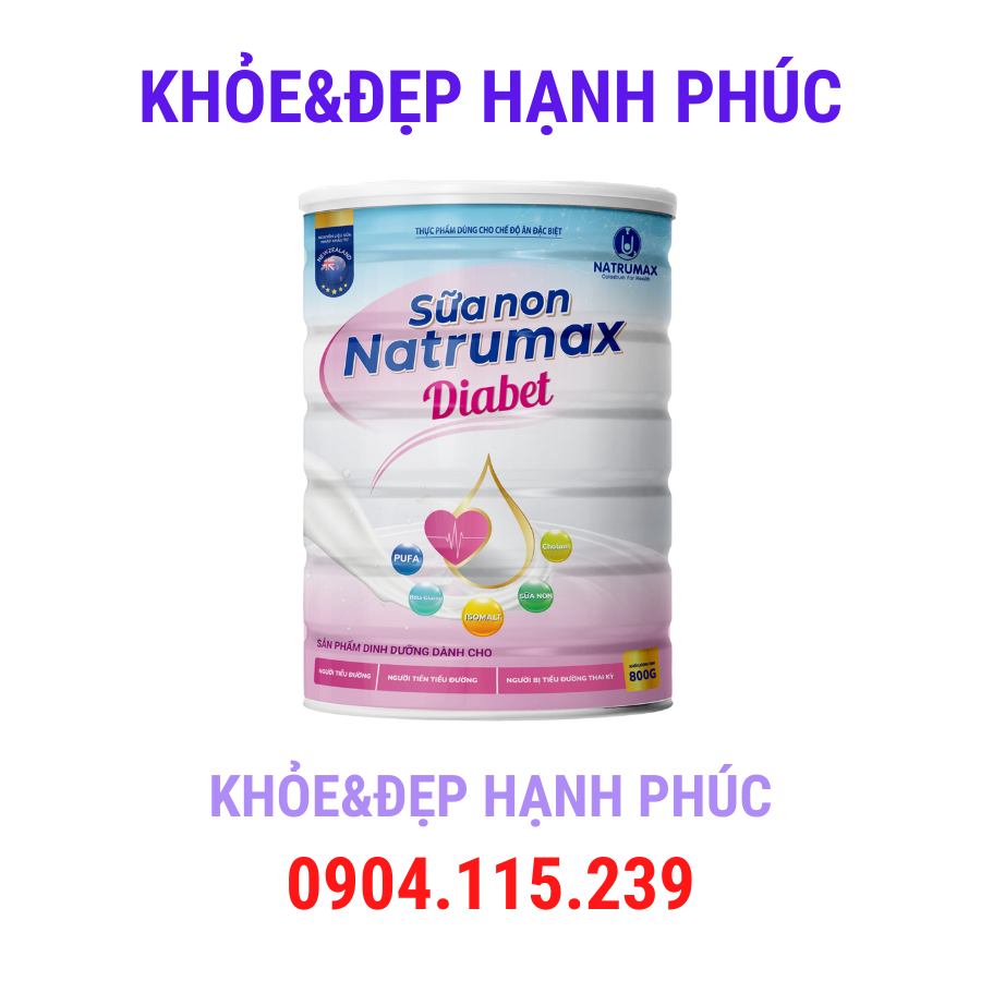 Sữa non Natrumax Diabet - Hỗ trợ tiểu đường – Trọng lượng 800gr