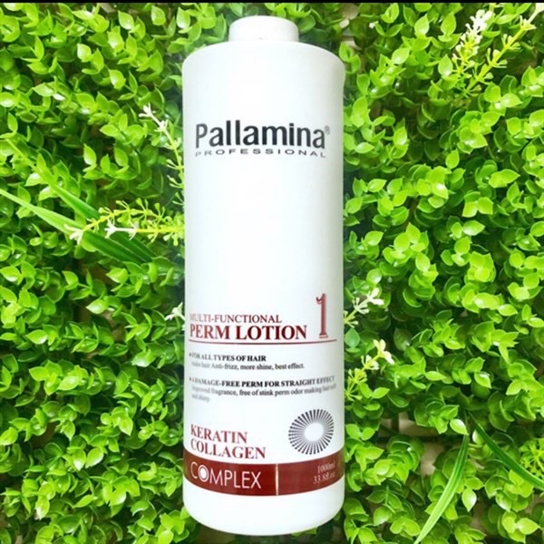Cặp thuốc uốn tóc Pallamina Collagen (uốn nóng) 1000mlx2