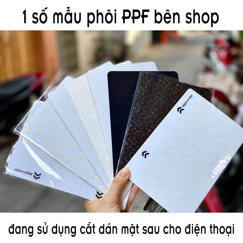 Miếng dán PPF cho Redmi Note 13-Note 13 Pro 5G- Note13 Pro Plus chống trầy mặt lưng, trong - nhám - 7 màu