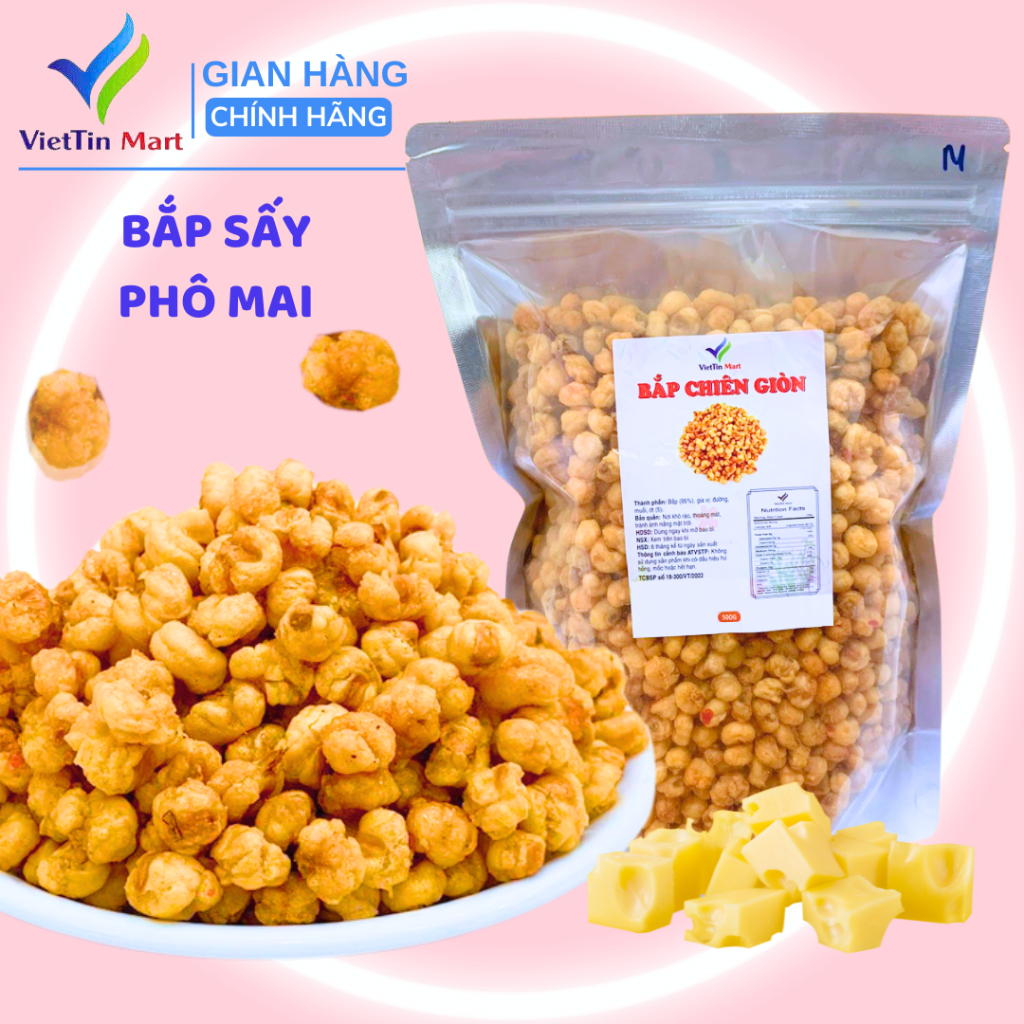 Bắp Sấy Phô Mai 500G VIETTIN MART