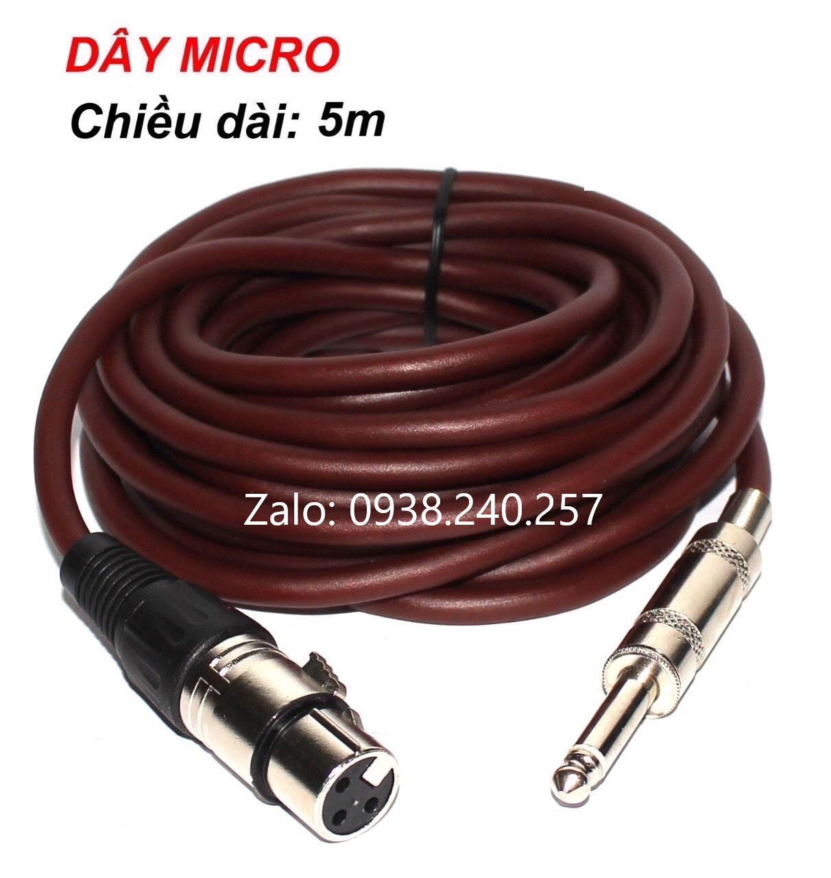 Dây micro karaoke dài 5 mét loại tốt