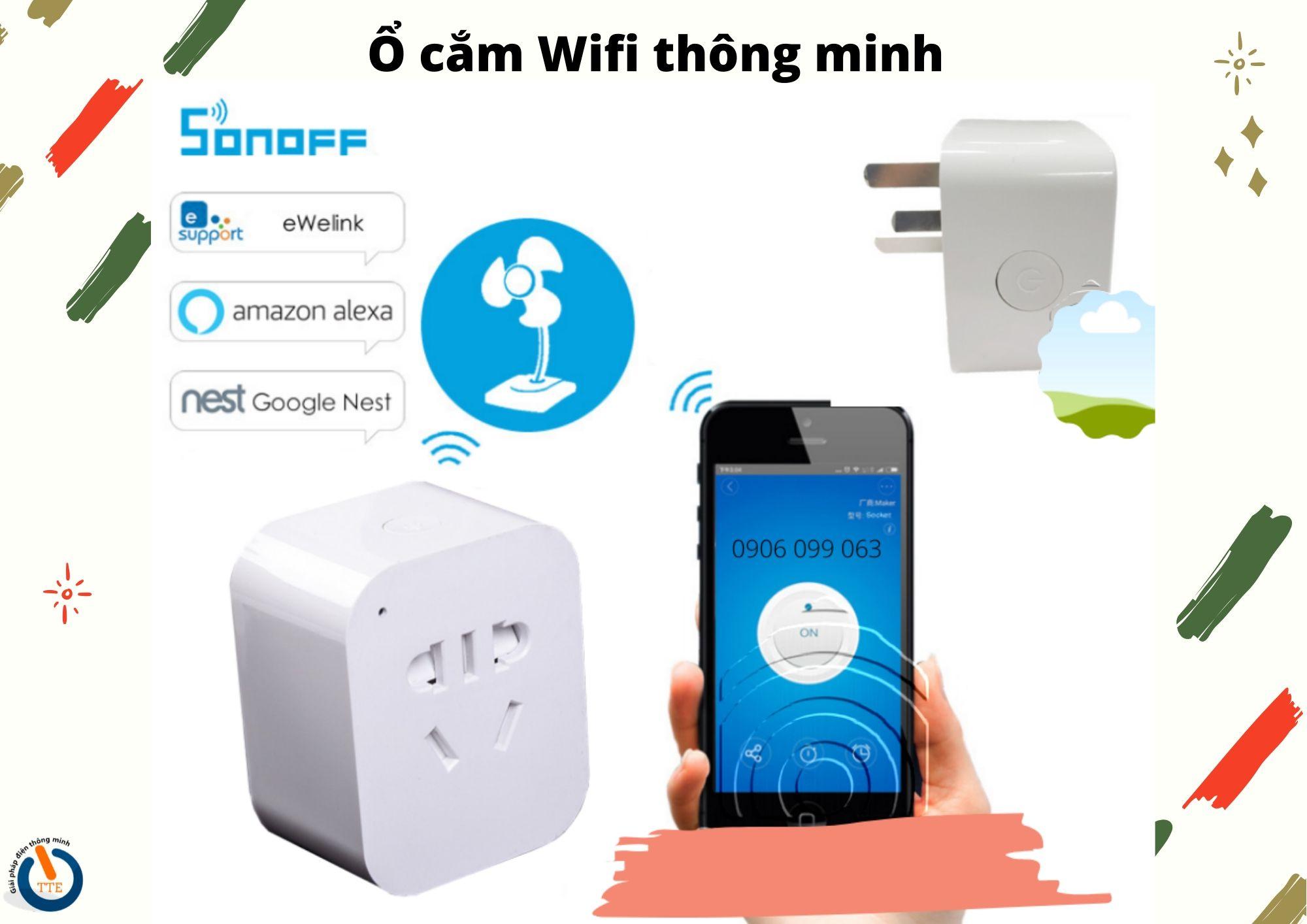 Ổ cắm WiFi SONOFF mẫu mới 2020 - Hỗ trợ APP Ewelink Google Assistant