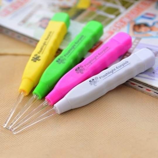 TKVT20159- Lấy ráy tai có đèn phát sáng vì giấy (1 set có 3 đầu thay nhau)