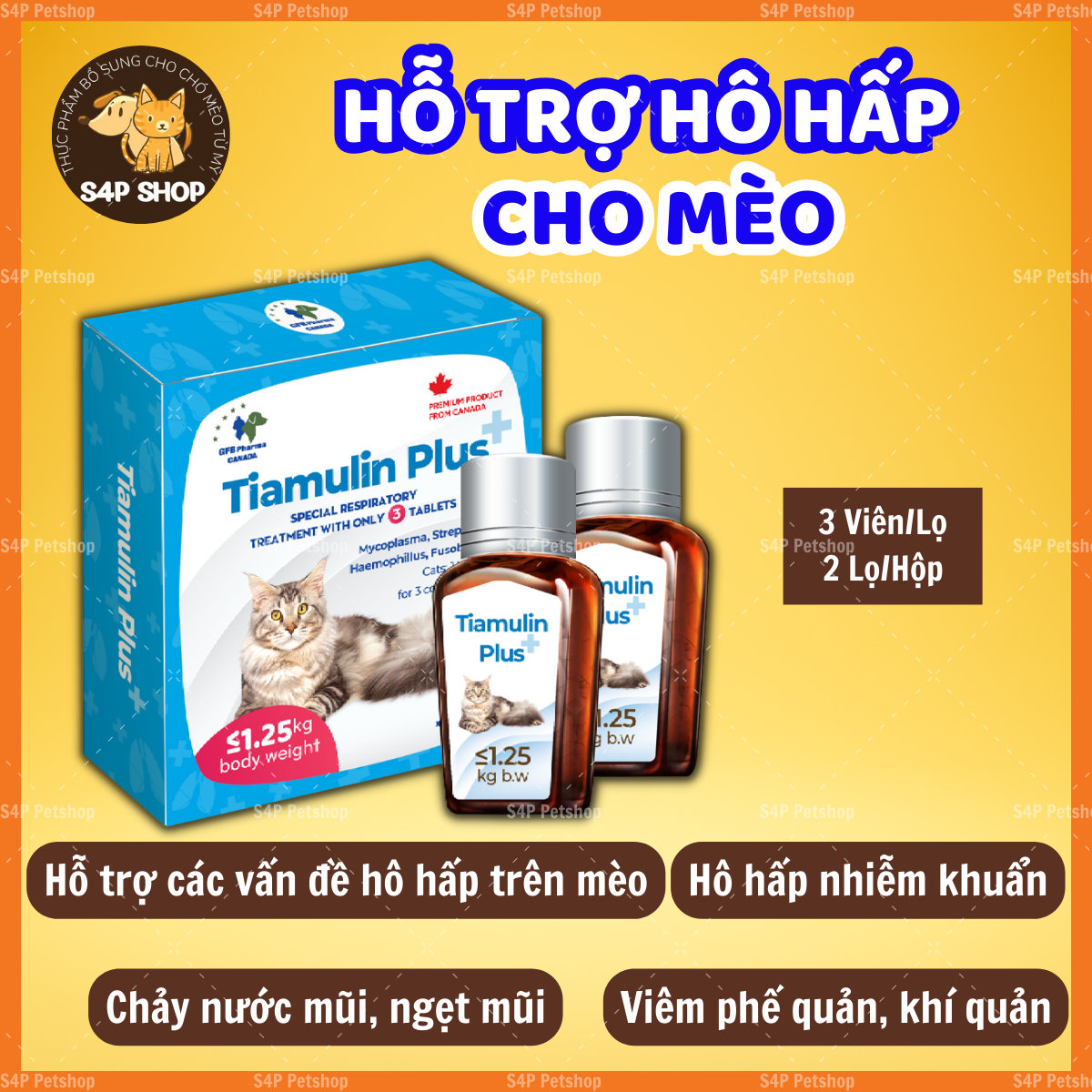 Sản phẩm hỗ trợ hô hấp cho mèo Tiamulin Plus