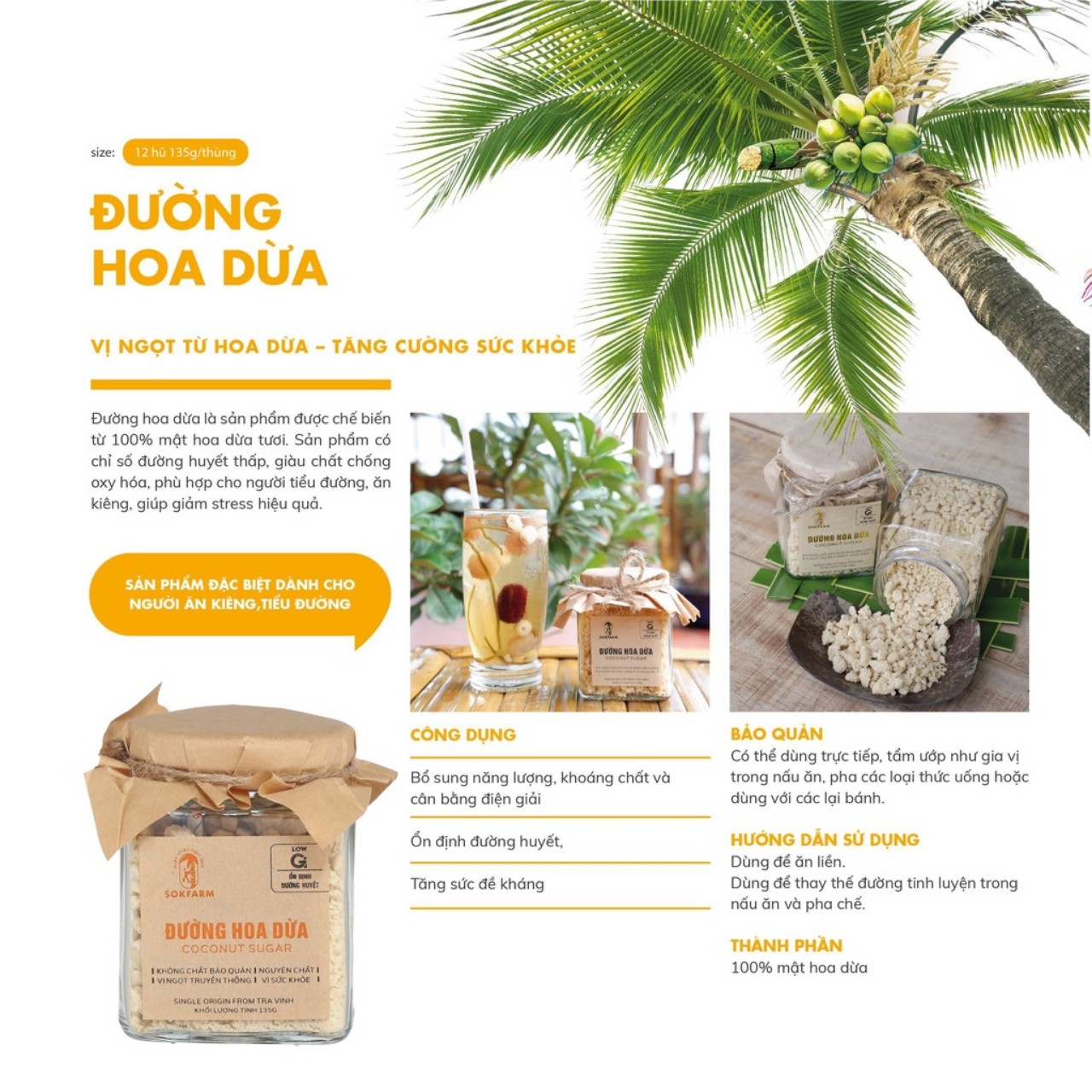 Đường Hoa Dừa 250g Đường Mật Hoa Dừa