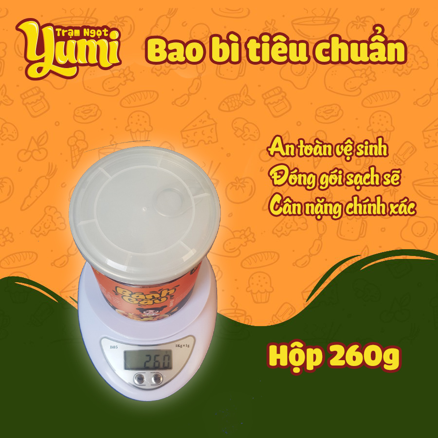 Bánh gấu Yumi nhân kem sữa 3 vị truyền thống, cà phê, chùm ngây, bánh ngọt ăn vặt thơm ngon