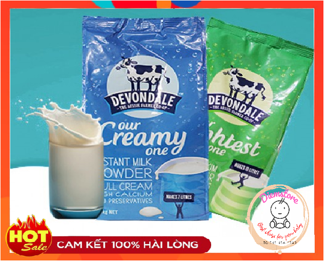 Sữa Bột Devondale FULL CREAM SKIM MILK gói 1kg