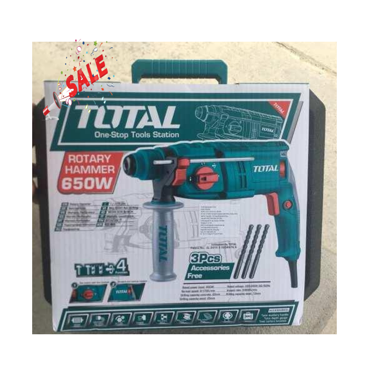 Máy khoan đục (3 chức năng) Total TH306226-650W