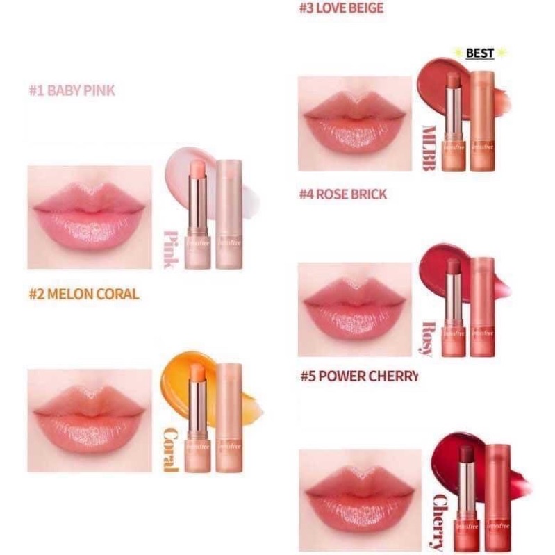 Son dưỡng INNISFREE DEWY TINT LIP BALM (đủ 5 màu)