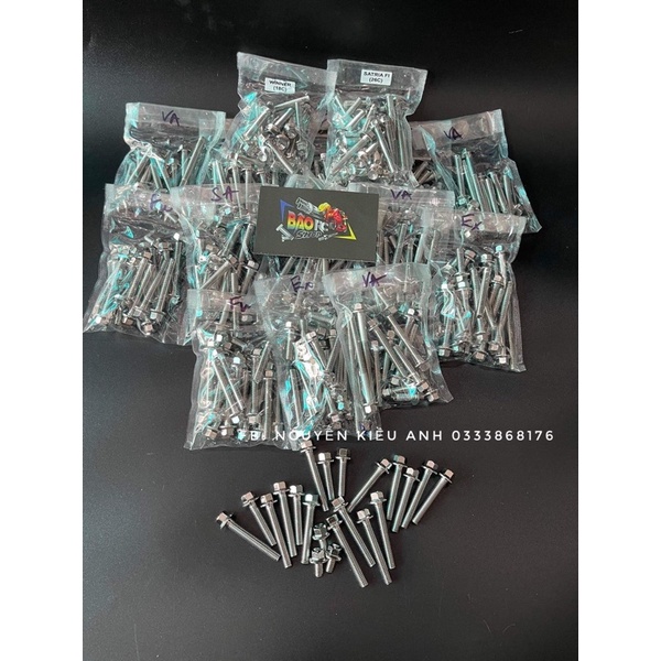 Bộ ốc lốc máy mẫu thái inox 304 dành cho nhiều dòng xe máy