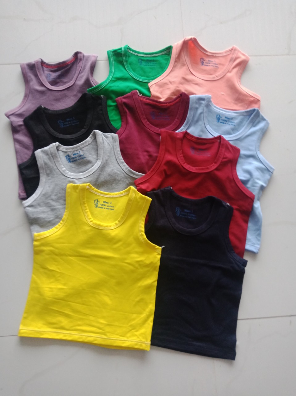 SET 5 ÁO THUN BA LỖ CHO BÉ GÁI, BÉ TRAI