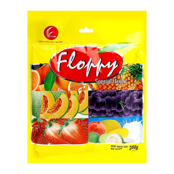 Kẹo Dẻo Lai Phú Floppy Trái Cây Gói 200g