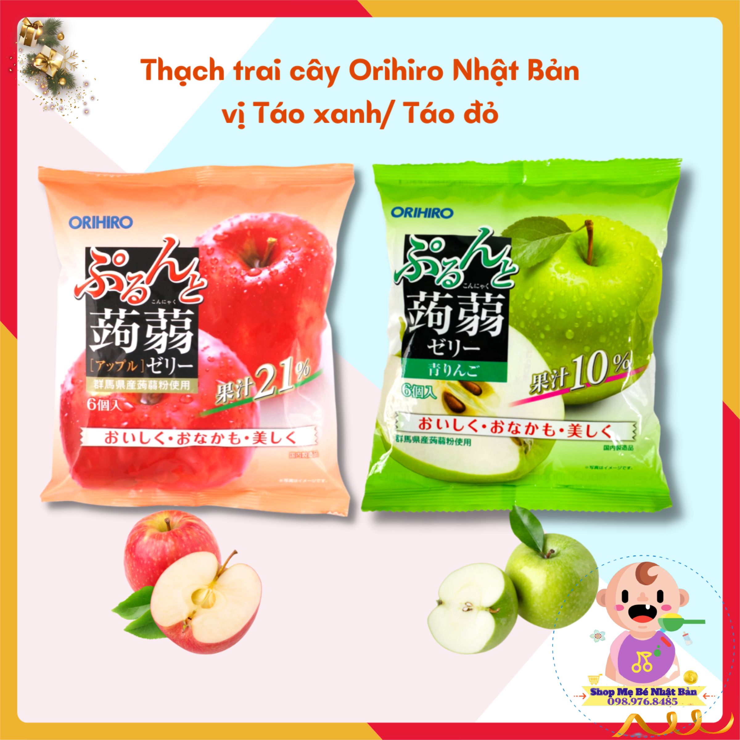 Thạch Trái Cây Orihiro Nhật Bản Cho Bé 20g*6