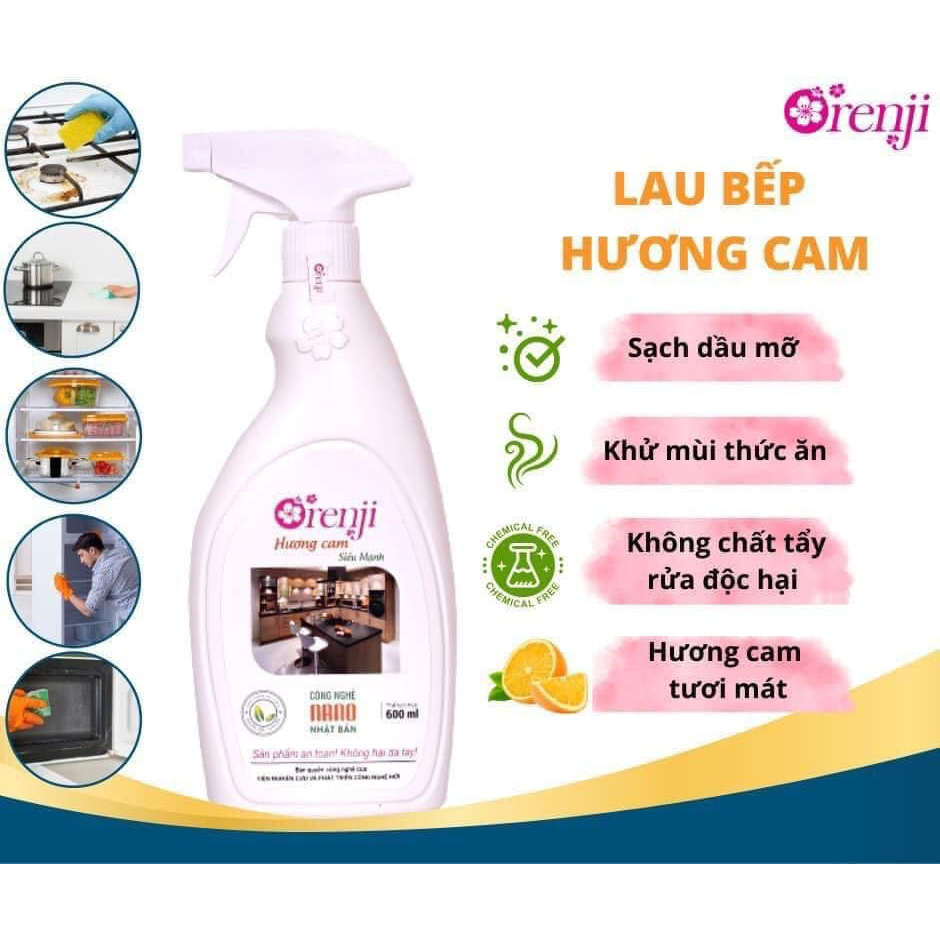 LAU CHÙI BẾP ORENJI SIÊU SẠCH 600 ml
