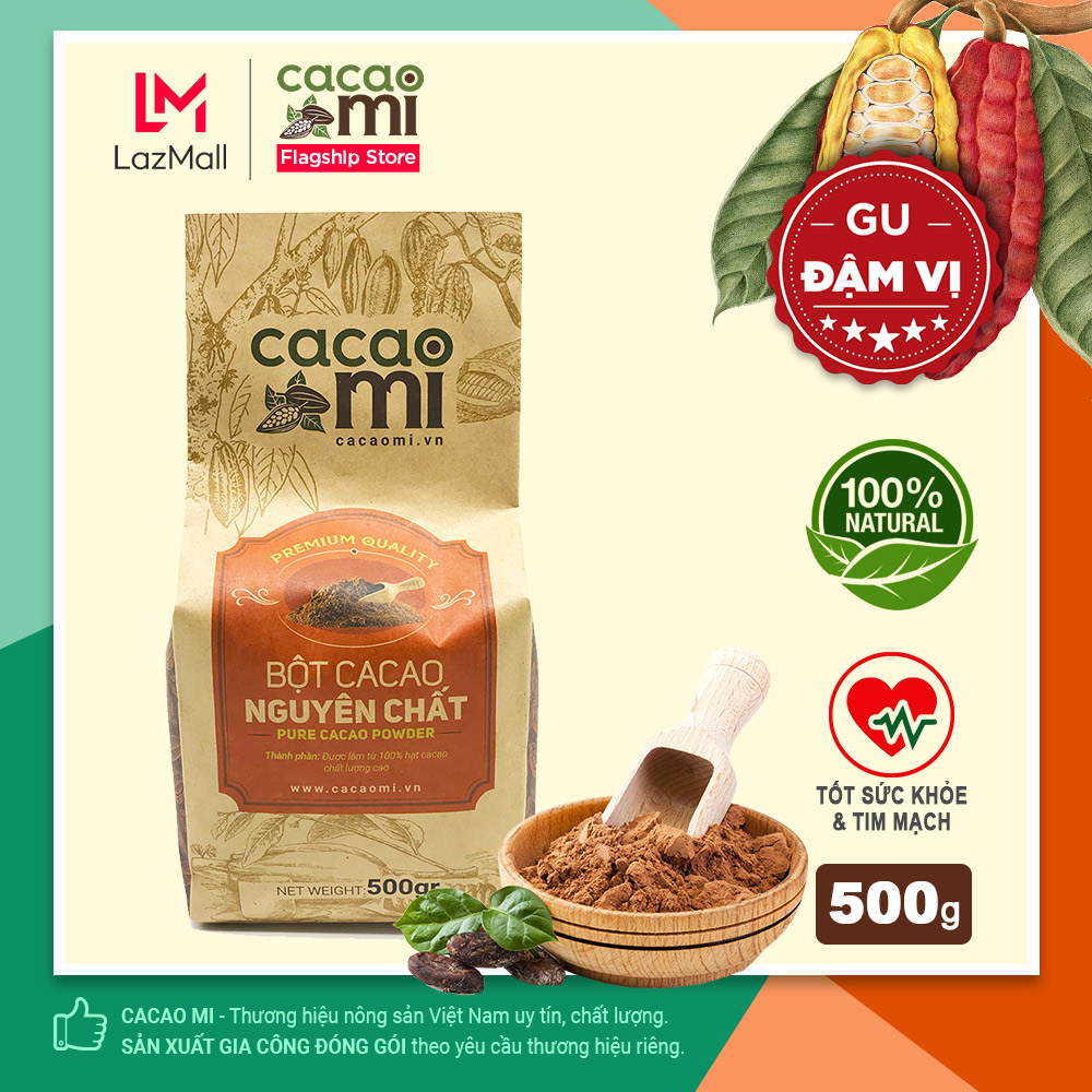 GIÁ SỈ socola nóng loại ngon - Bột cacao nguyên chất 100% CacaoMi Premium