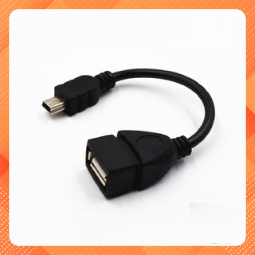 Cáp OTG đầu vuông Mini USB to USB. Cáp cắm USB ô tô