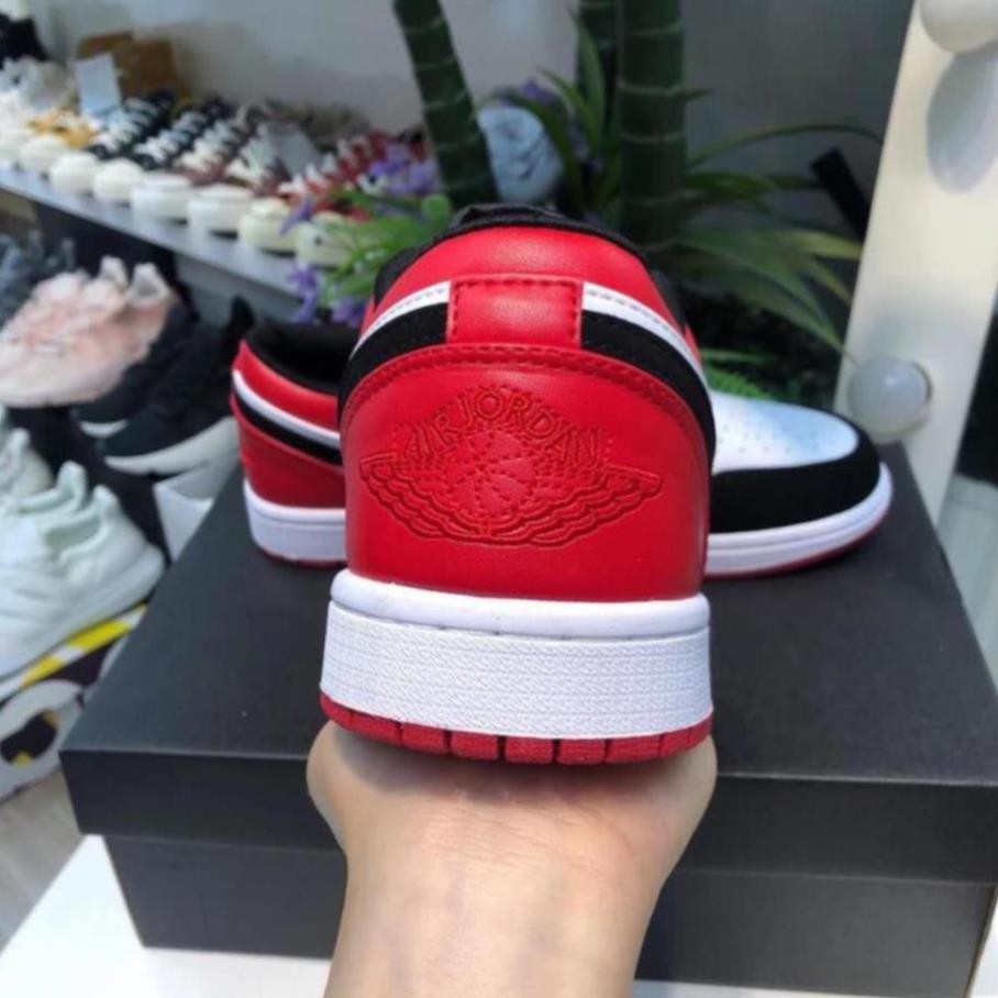 [Rẻ Vô Địch] [Siêu hot] GIÀY THỂ THAO SNEAKER JORDAN LOW ĐEN ĐỎ NAM NỮ - FULLBOX