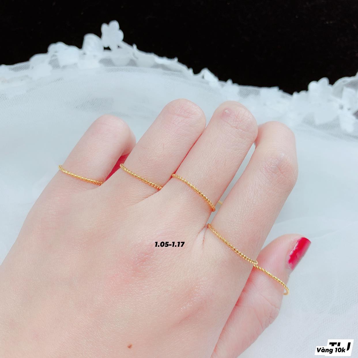 Nhẫn xoắn vàng 10k NV75